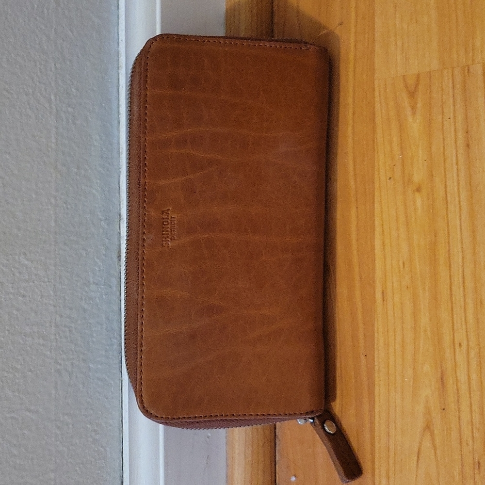 Shinola Detroit Signature Lea Leather Continental Wallet